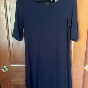 Donna Ricco Navy Long Sleeve Dress